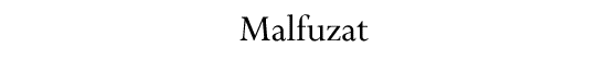 Malfuzat