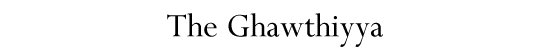 The Ghawthiyya